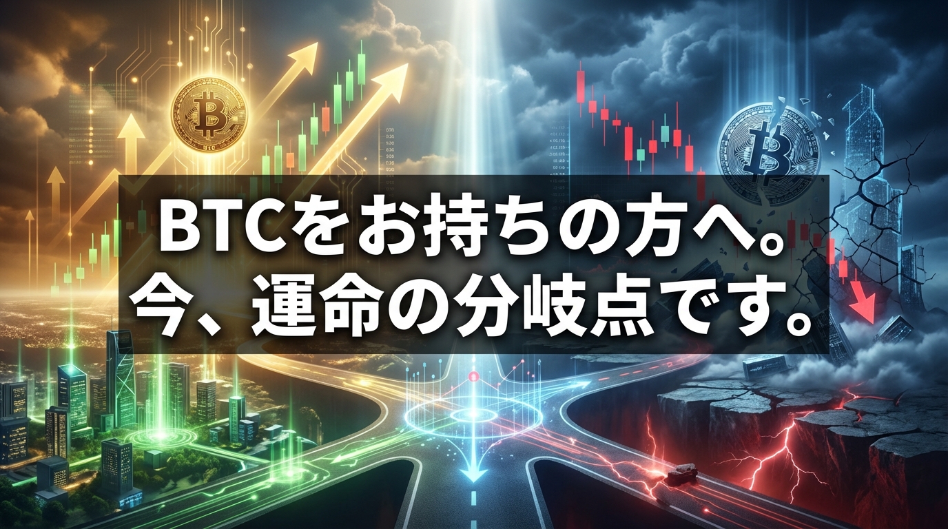 BTCをお持ちの方へ。今、運命の分岐点です。