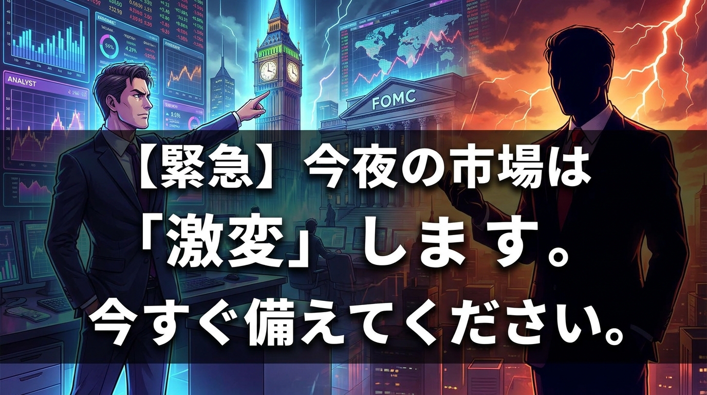 【緊急】今夜の市場は「激変」します。今すぐ備えてください。