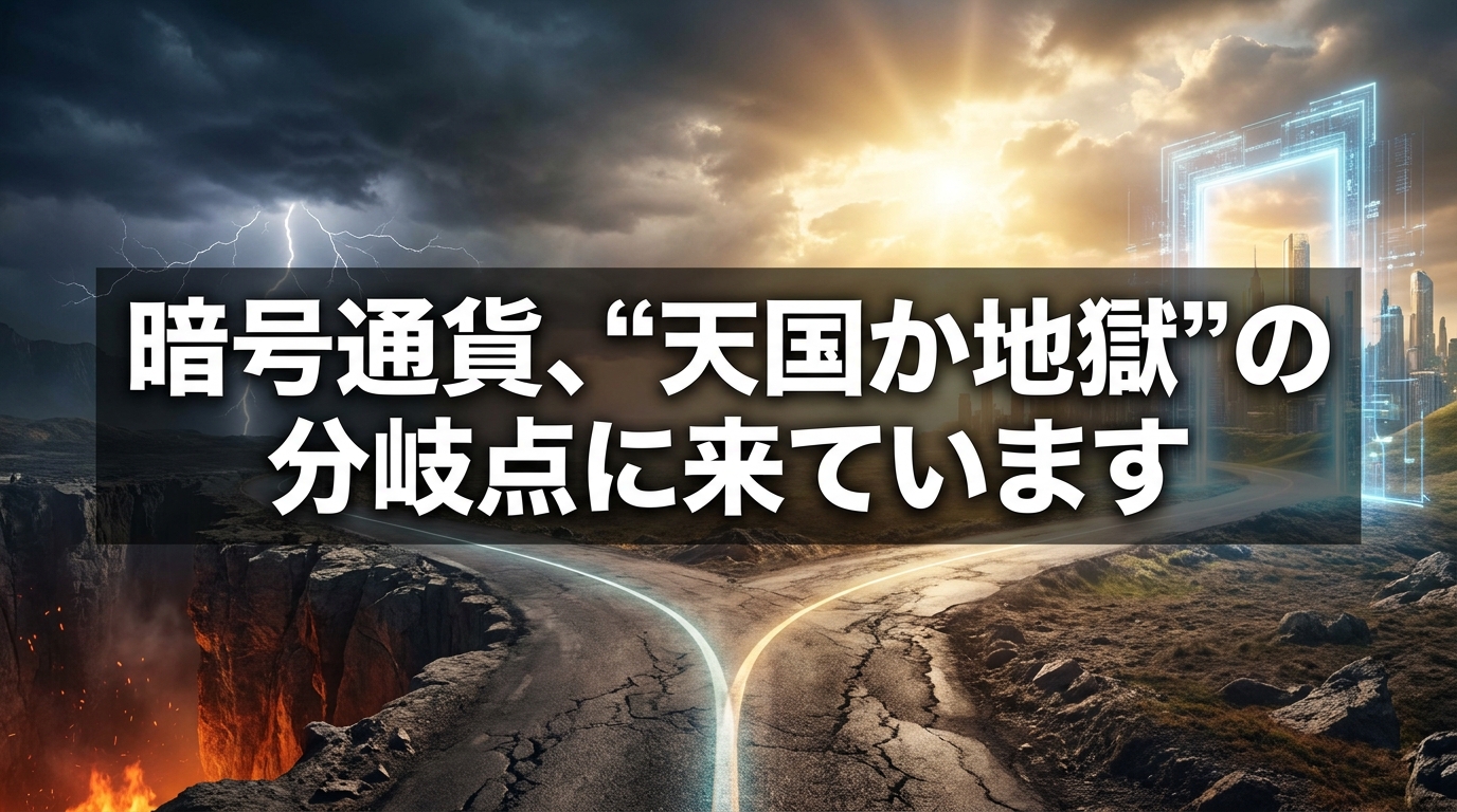 暗号通貨、“天国か地獄”の分岐点に来ています