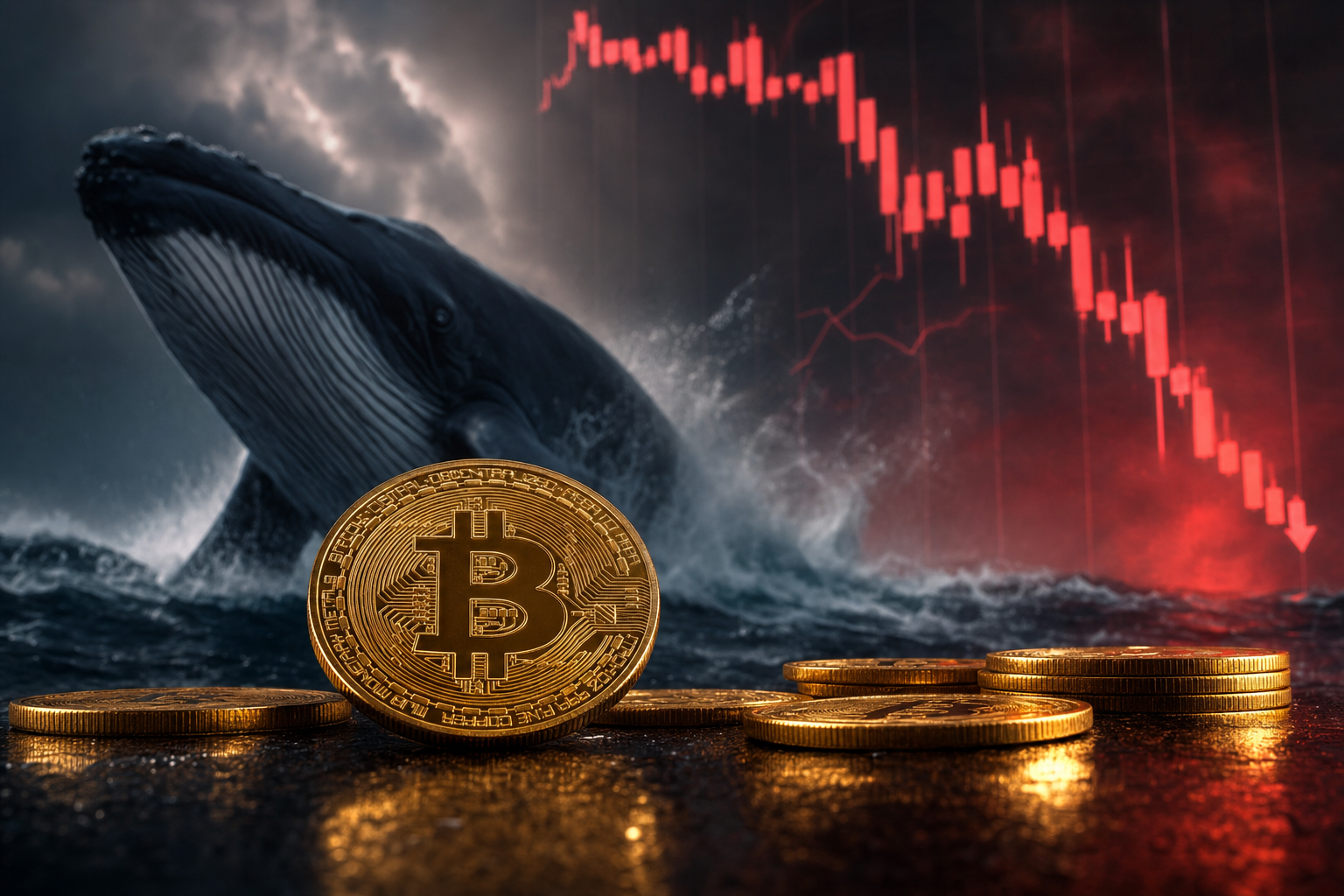【緊急】巨大クジラの売却、BTCはさらなる下落の危機