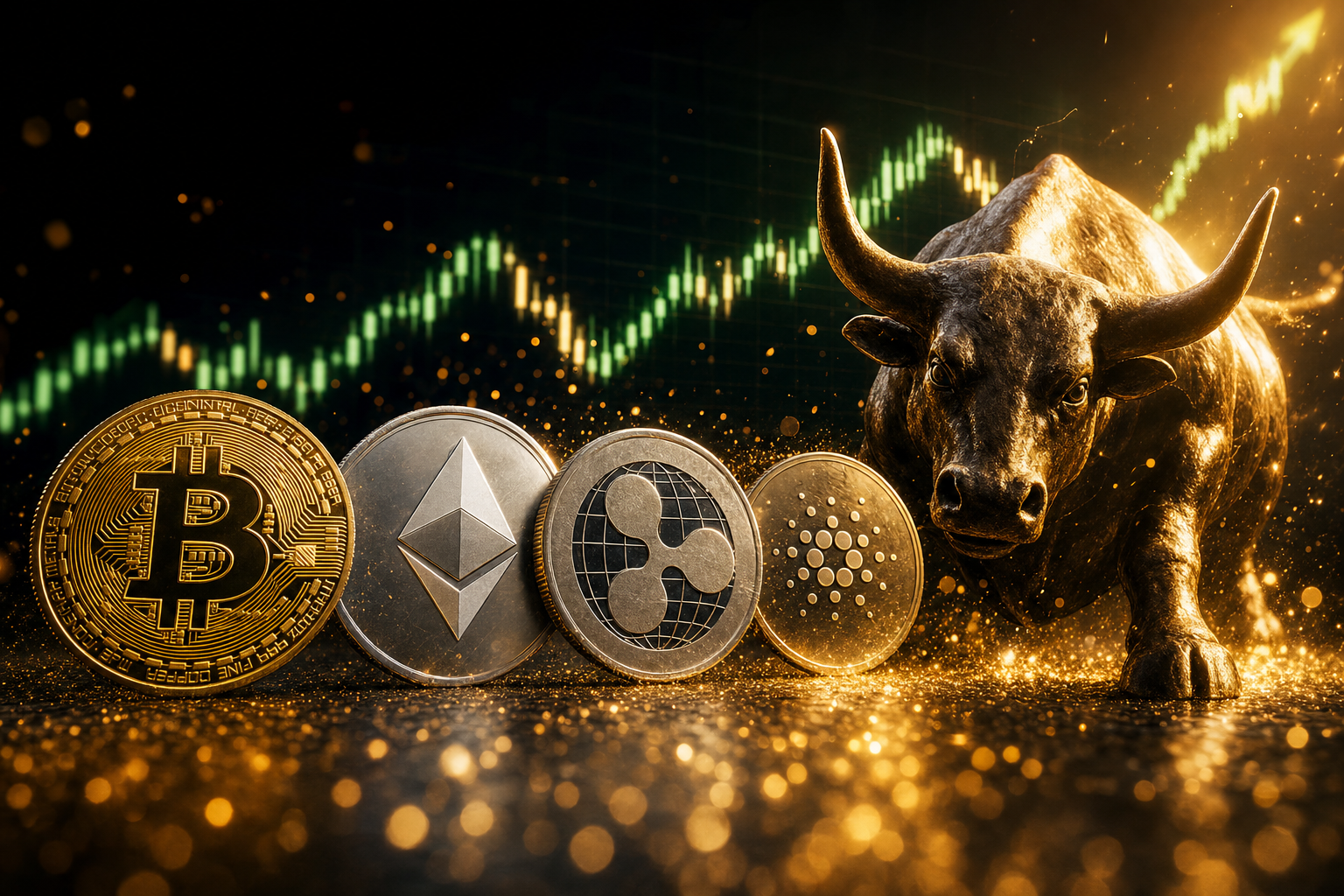 【暗号資産急騰!】BTCは8.7万ドル目前、ETH・XRP・ADAも上昇―いま何が起きているのか?